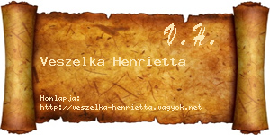 Veszelka Henrietta névjegykártya