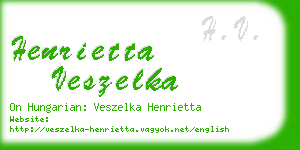 henrietta veszelka business card